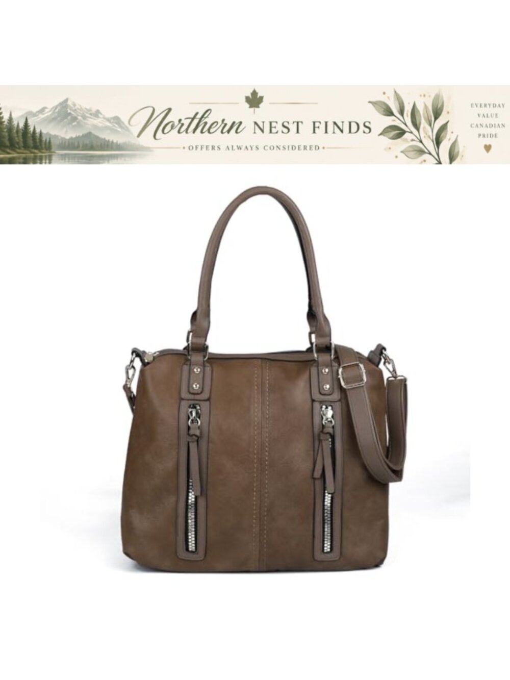Vegan Leather Hobo Shoulder Bag Crossbody Large Multi Pocket Travel Purse